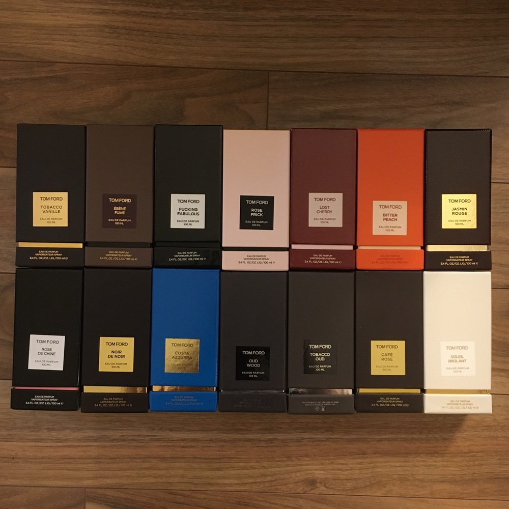 Tom Ford Bundle 14 total bottles with packaging.